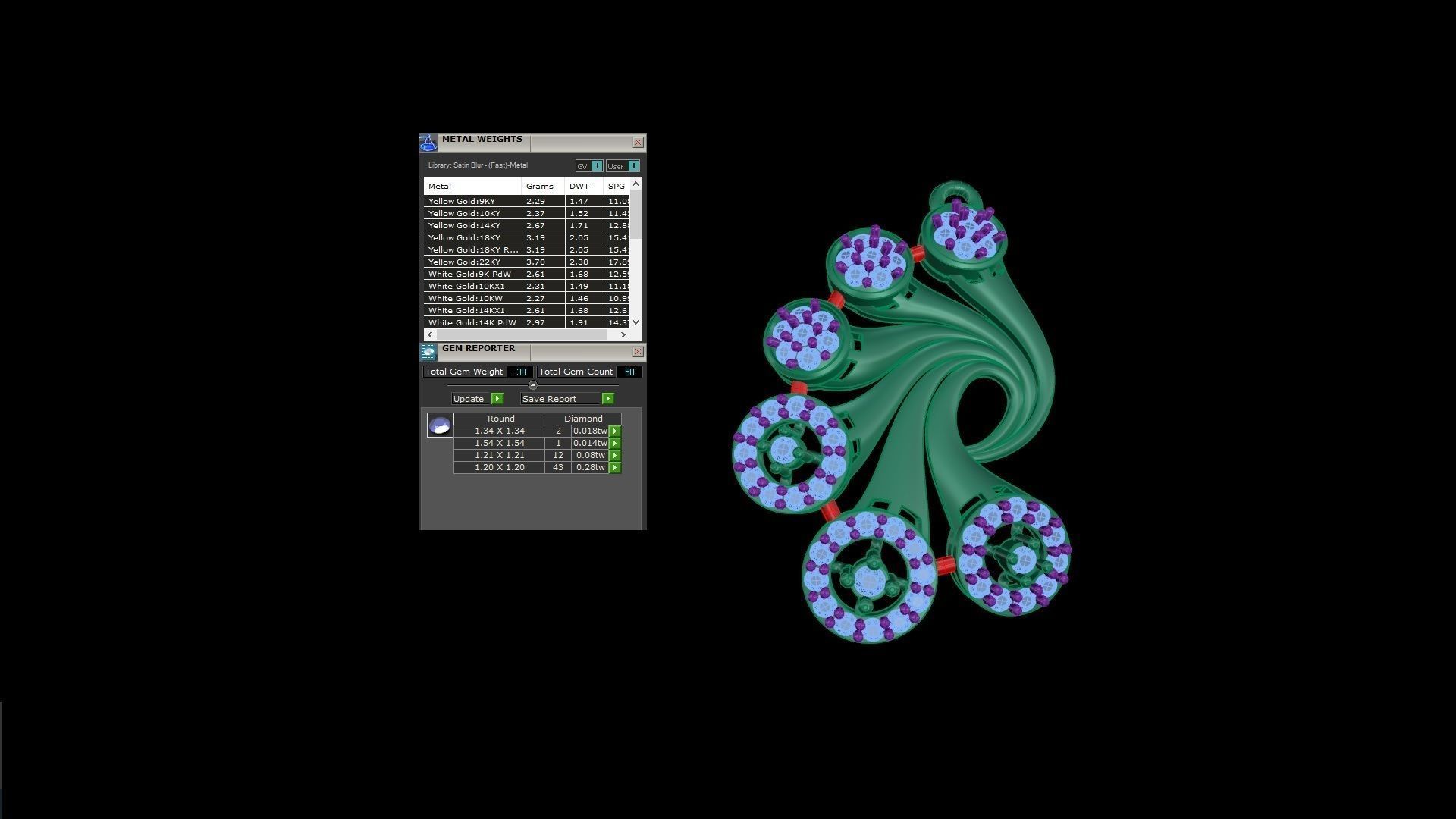 Earring Pendant Set 3dm STL OBJ FBX Renders Details 3D print model_9