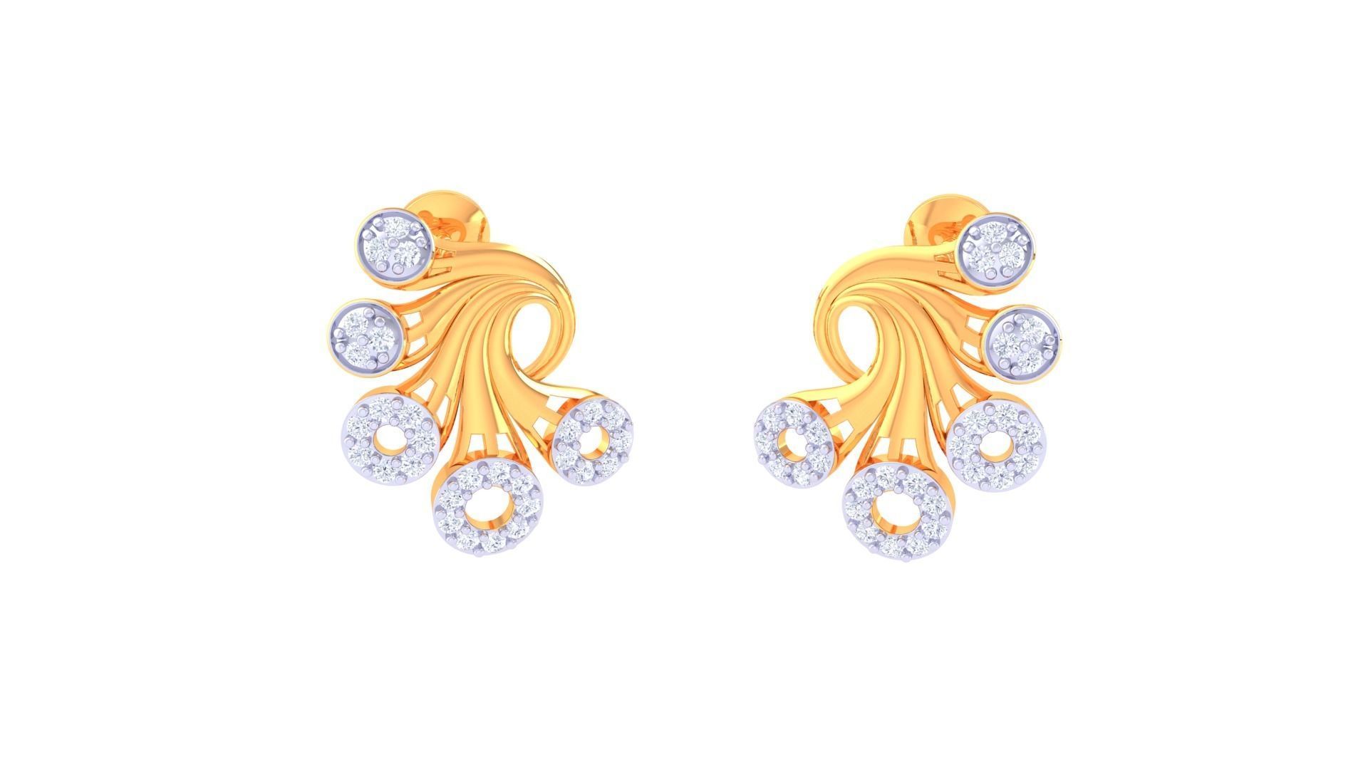 Earring Pendant Set 3dm STL OBJ FBX Renders Details 3D print model_2