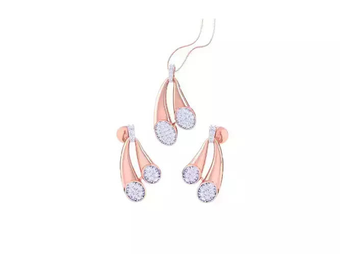 Earring Pendant Set 3dm STL OBJ FBX Renders Details