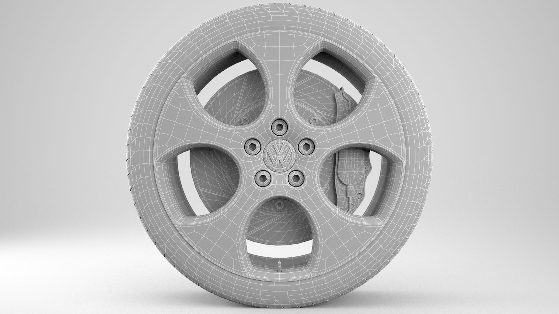 Volkswagen Golf Gti Rim 3D model_3