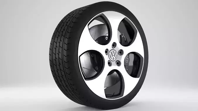 Volkswagen Golf Gti Rim 3D model