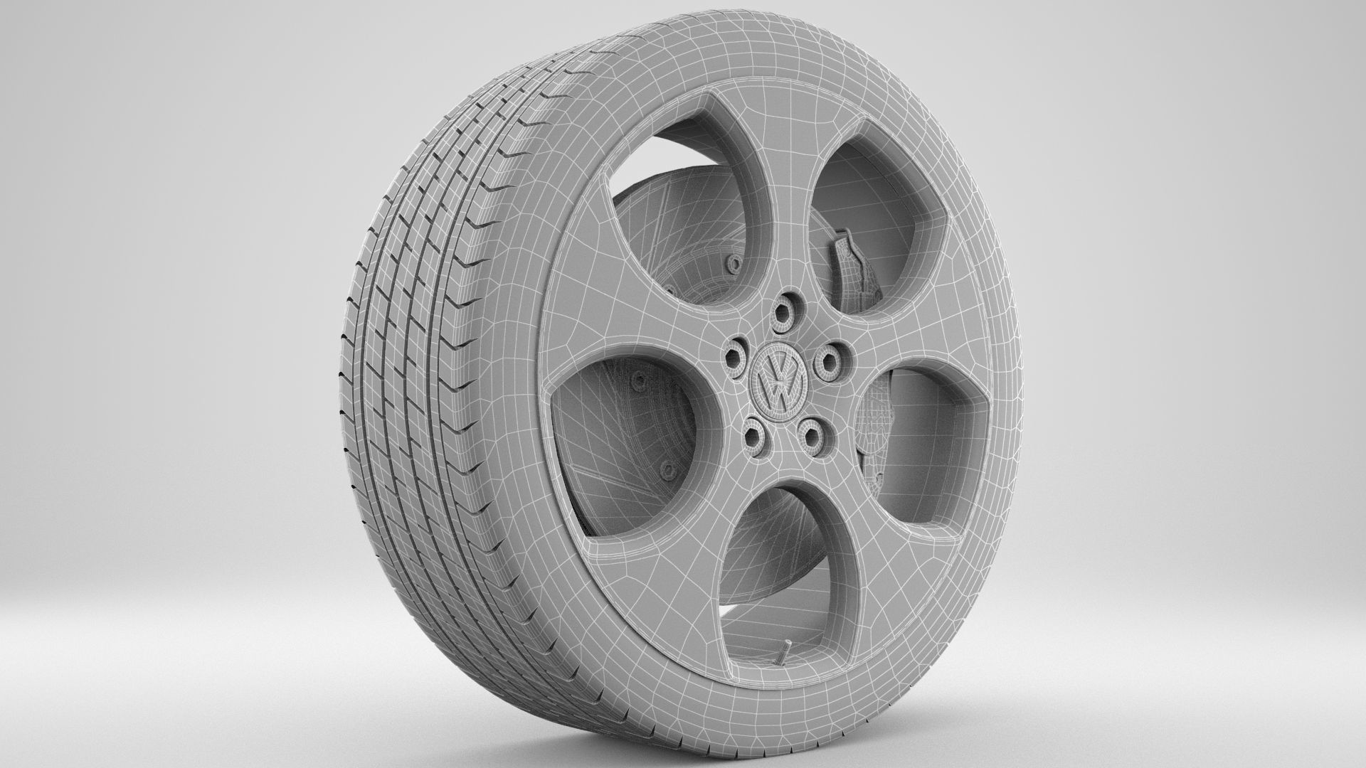 Volkswagen Golf Gti Rim 3D model_1