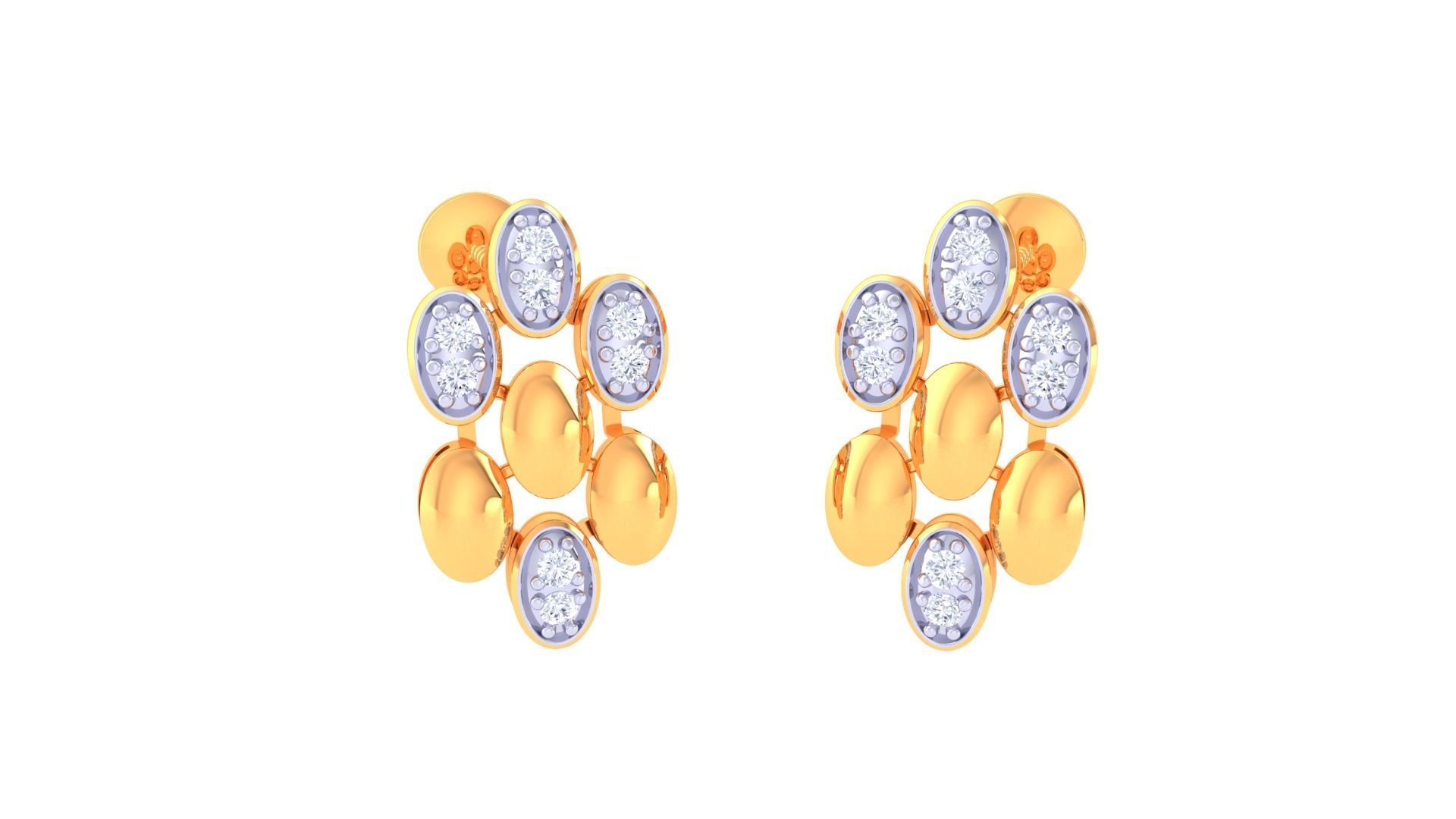 Earring Pendant Set 3dm STL OBJ FBX Renders Details 3D print model_2