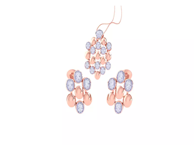 Earring Pendant Set 3dm STL OBJ FBX Renders Details 3D print model_0