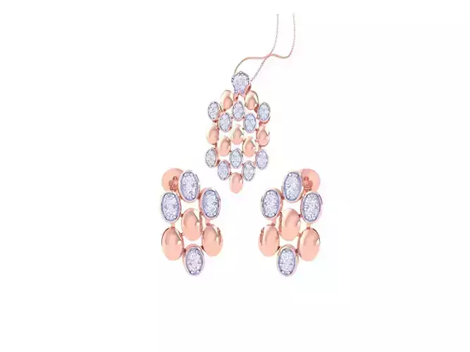Earring Pendant Set 3dm STL OBJ FBX Renders Details