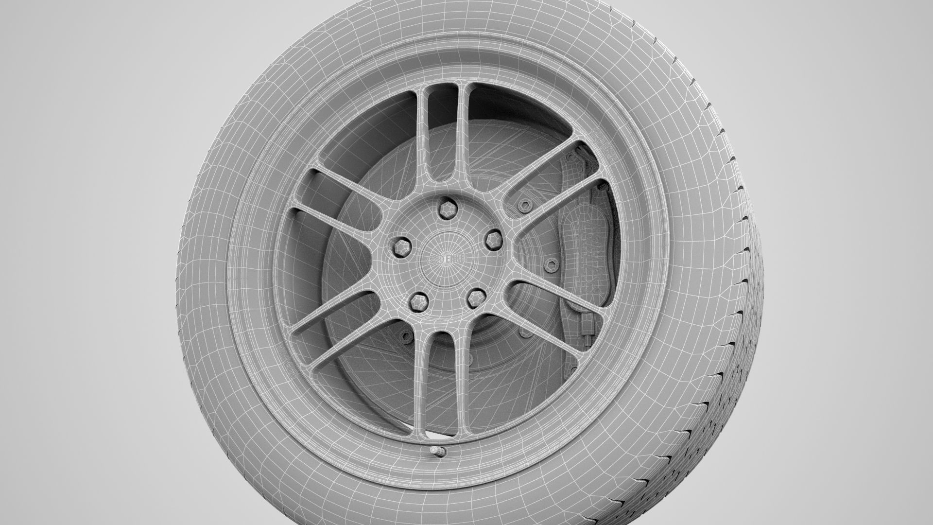 Enkei Performance RPF01 Rim 3D model_5