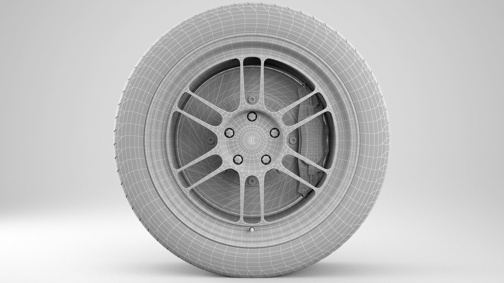 Enkei Performance RPF01 Rim 3D model_3