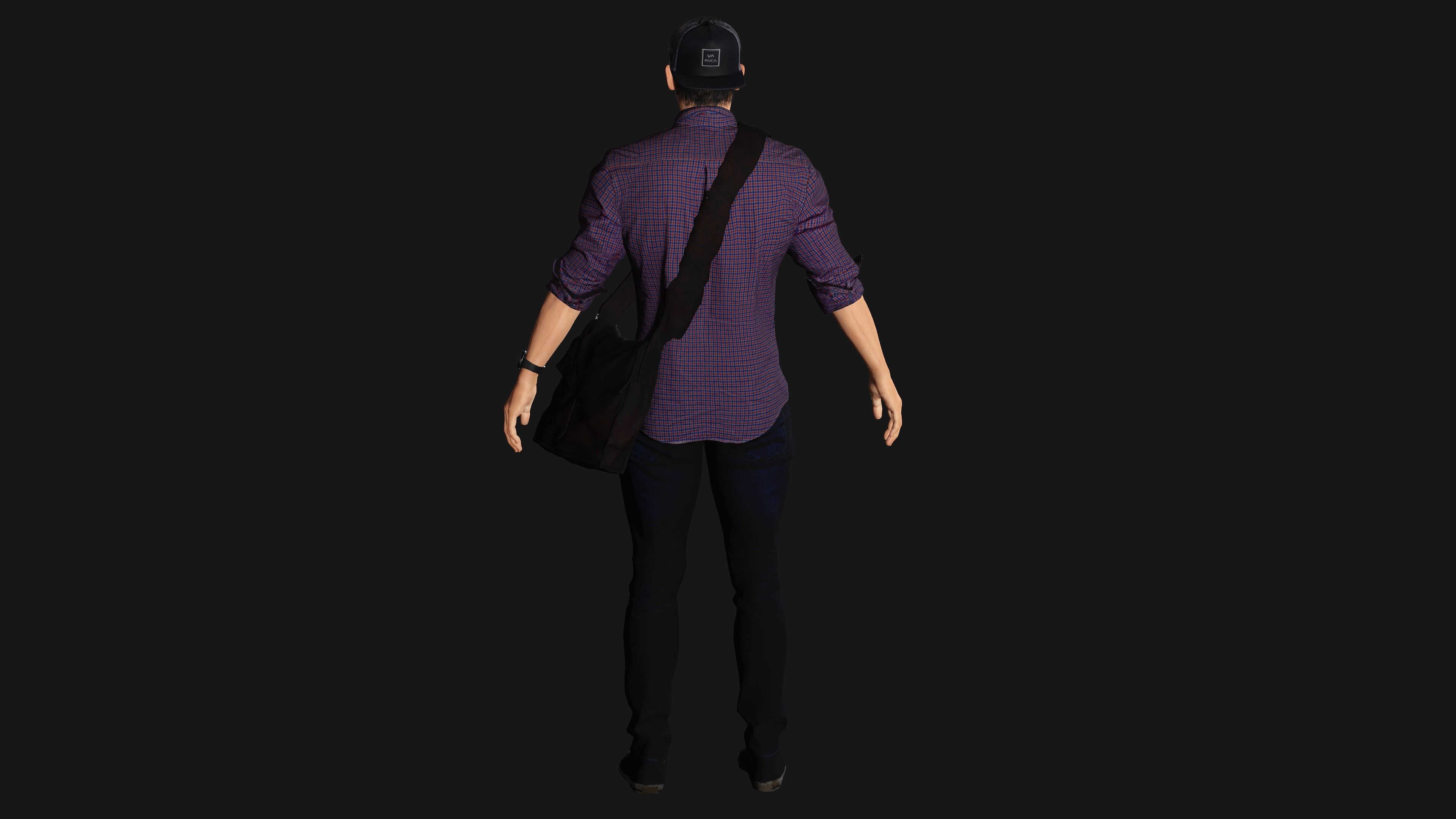 AAA 3D REALISTIC HUMAN MALE CHARACTER - ASIAN KOREAN MAN 02 Low-poly 3D model_16