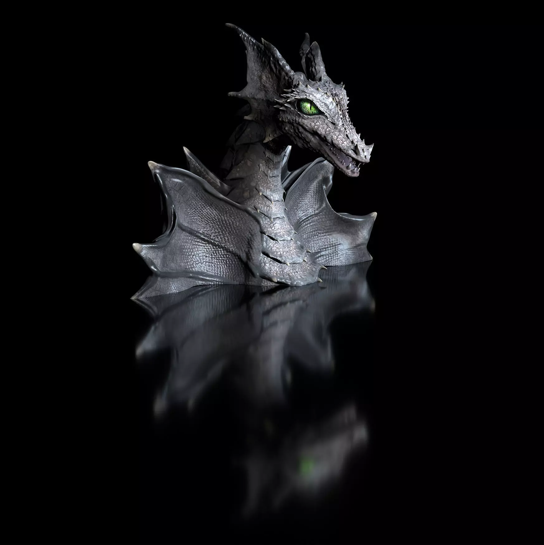 Dragon Bust 3D Printing Model High-Polygon 3D print model
