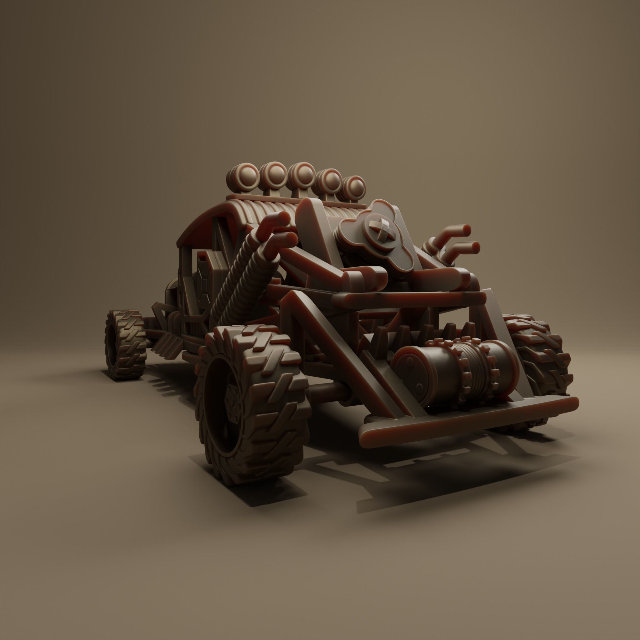 Mad max buggy car 3D print model_3