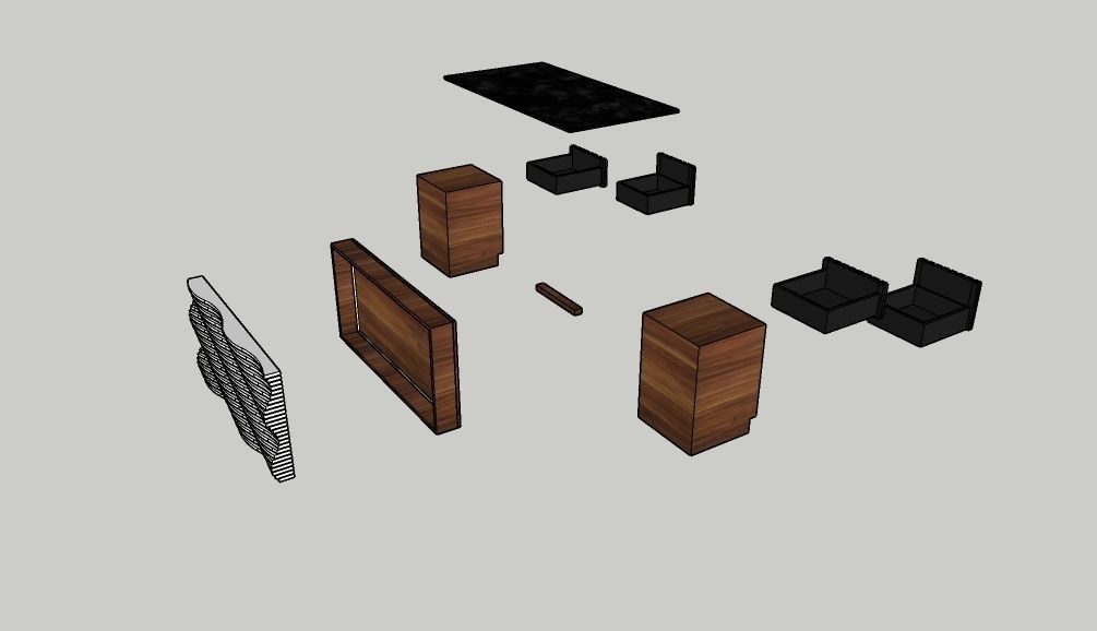 Parametric Desk 3D model_4