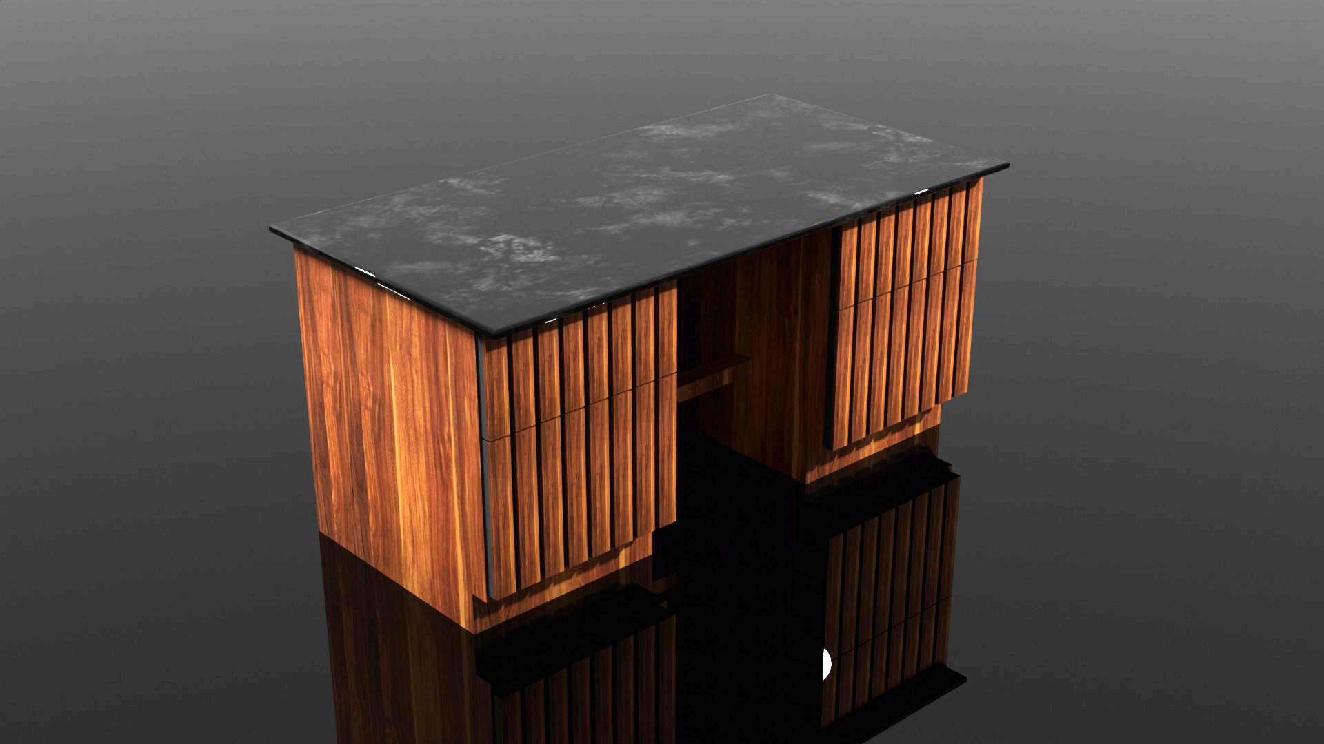 Parametric Desk 3D model_3