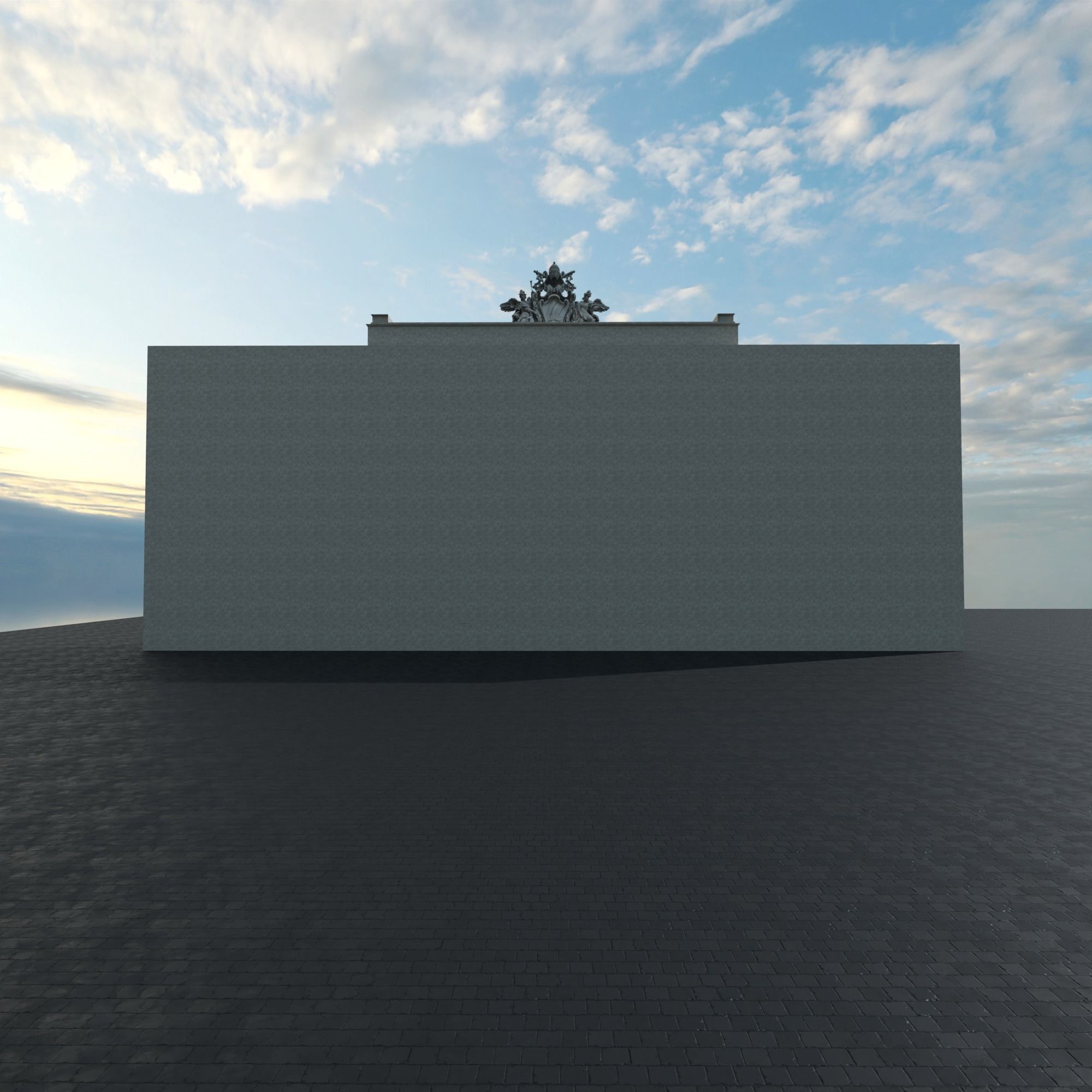 Trevi Fountain 3D model_5