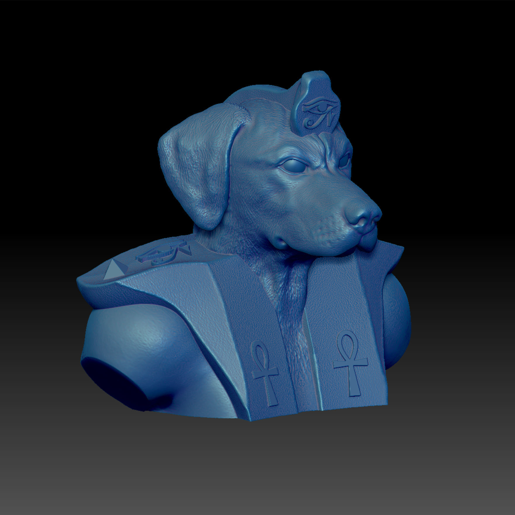 Dog Rhodesian Ridgeback 3D print model_2