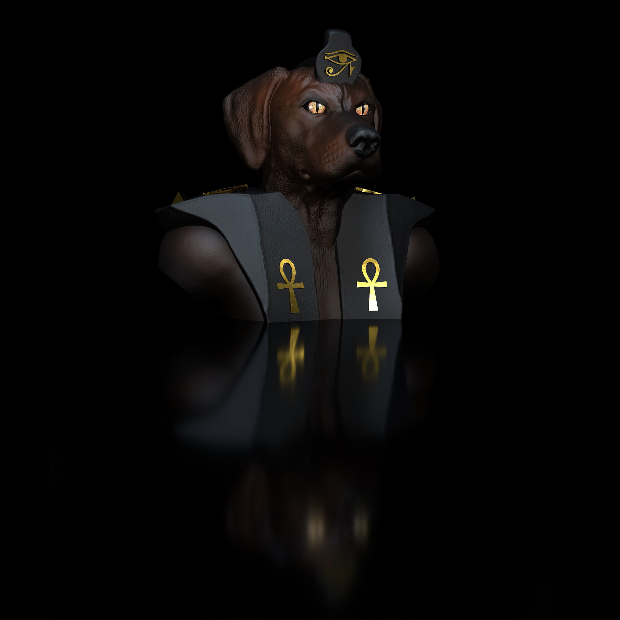 Dog Rhodesian Ridgeback 3D print model_1