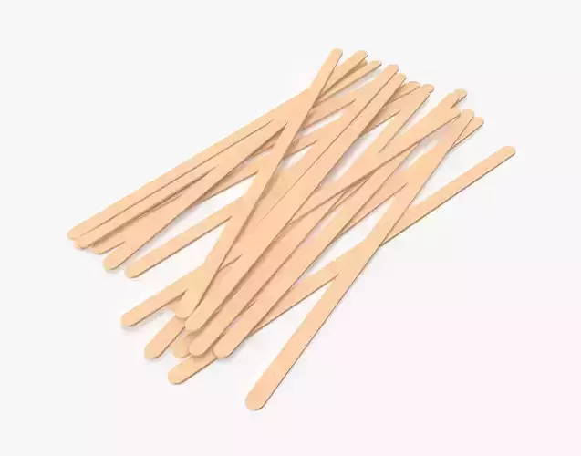 Pile of Wooden Coffee Stirrers