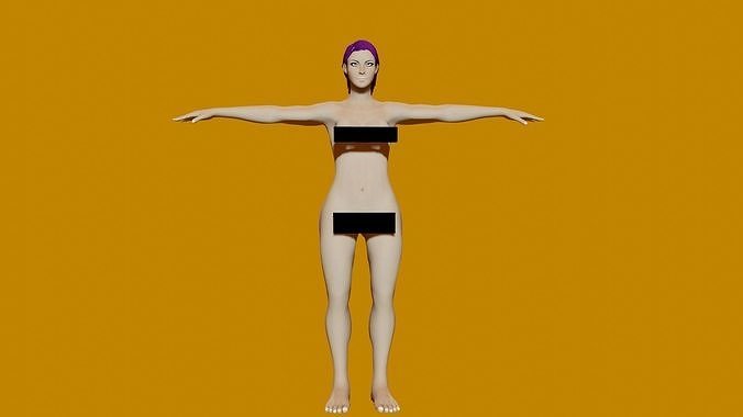 Female Advanced Low-poly 3D model Low-poly 3D model