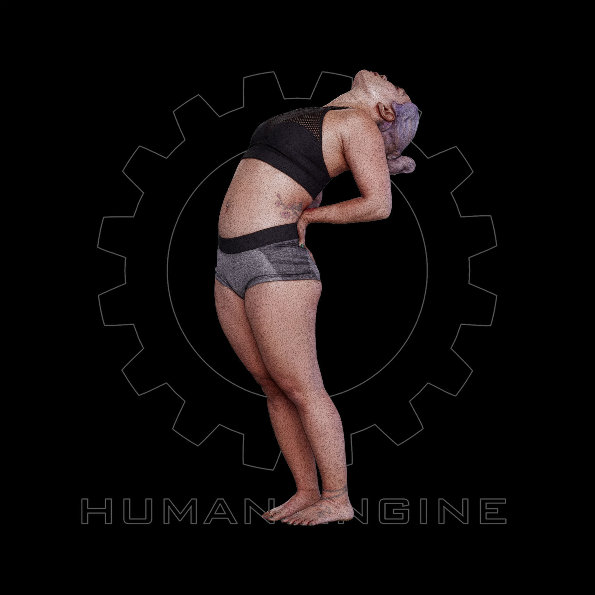 Female Scan - Violet Yoga Pose 07 3D model_17