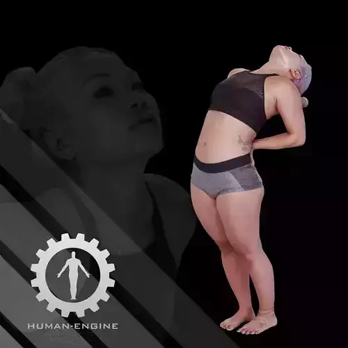 Female Scan - Violet Yoga Pose 07 3D model