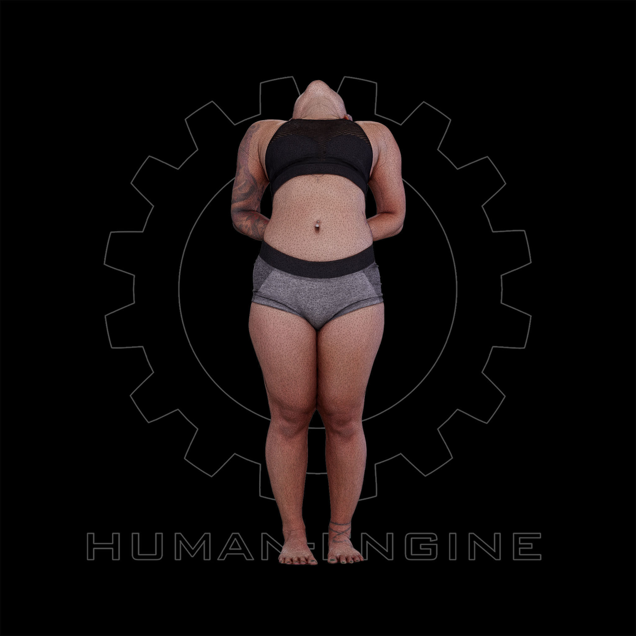 Female Scan - Violet Yoga Pose 07 3D model_3
