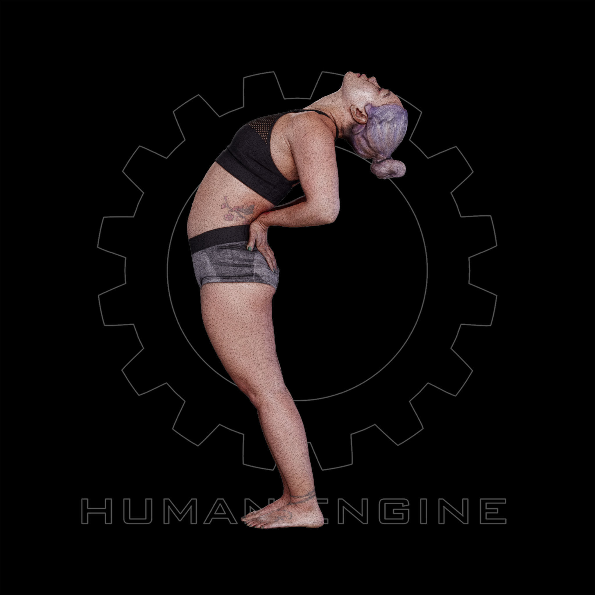 Female Scan - Violet Yoga Pose 07 3D model_15