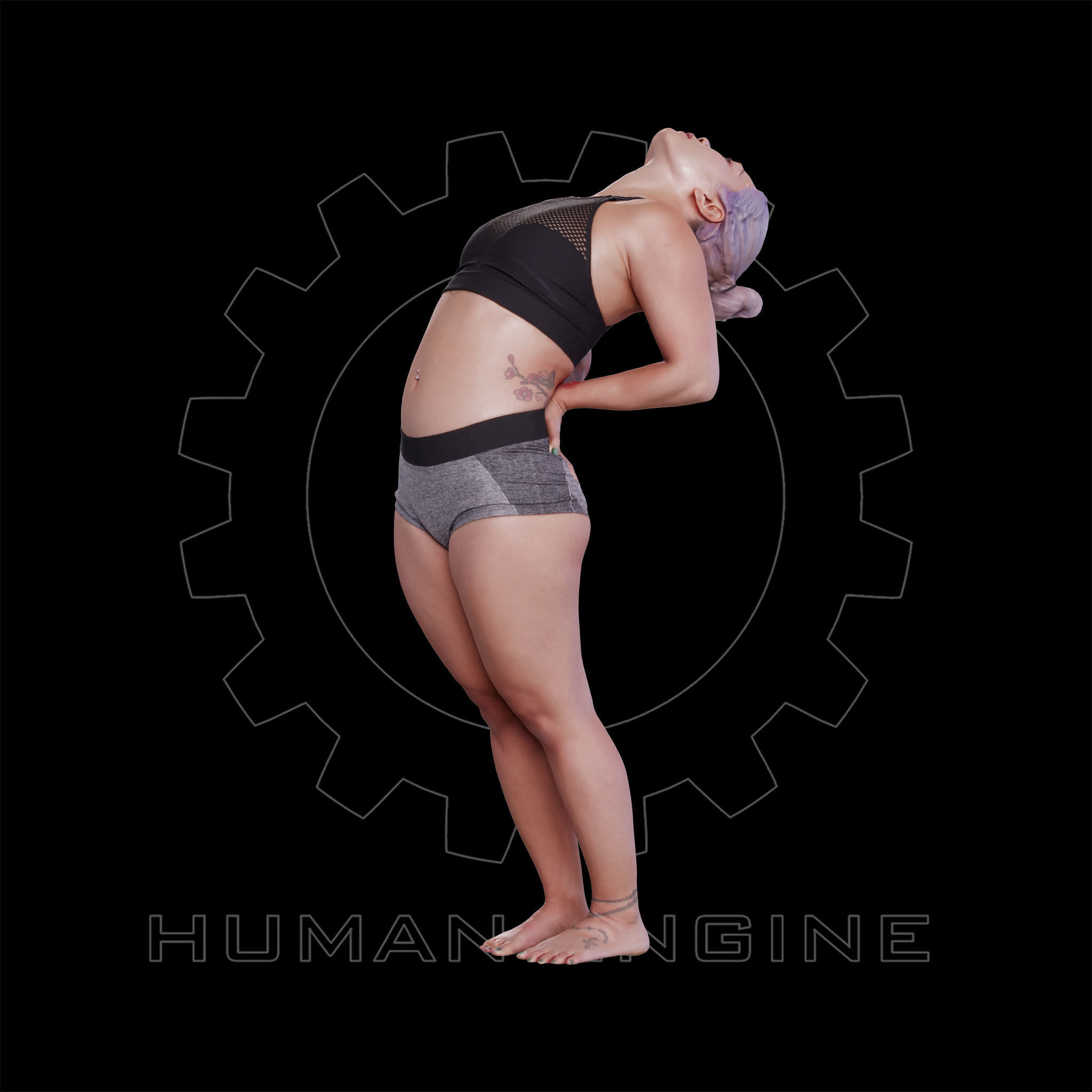 Female Scan - Violet Yoga Pose 07 3D model_16