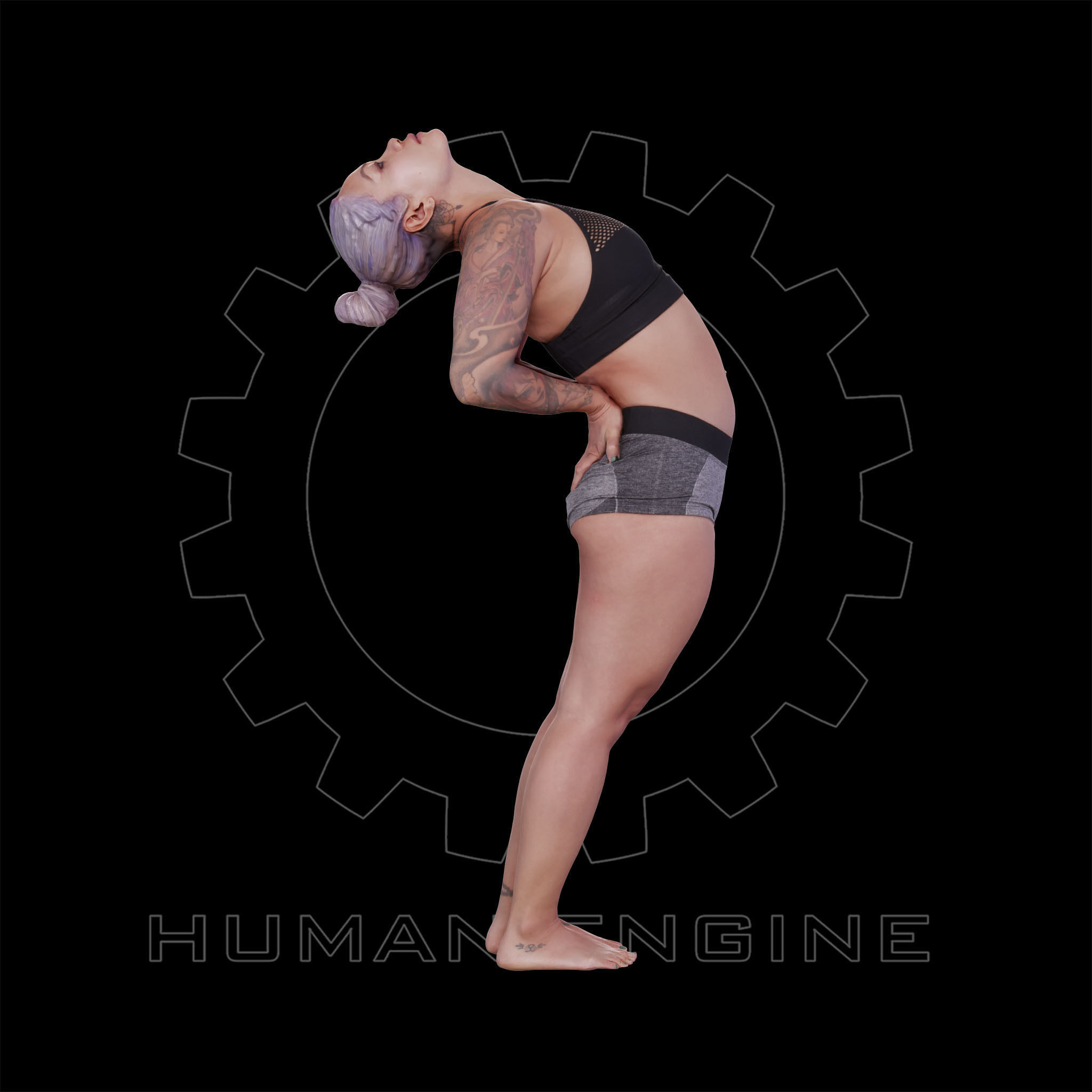 Female Scan - Violet Yoga Pose 07 3D model_6