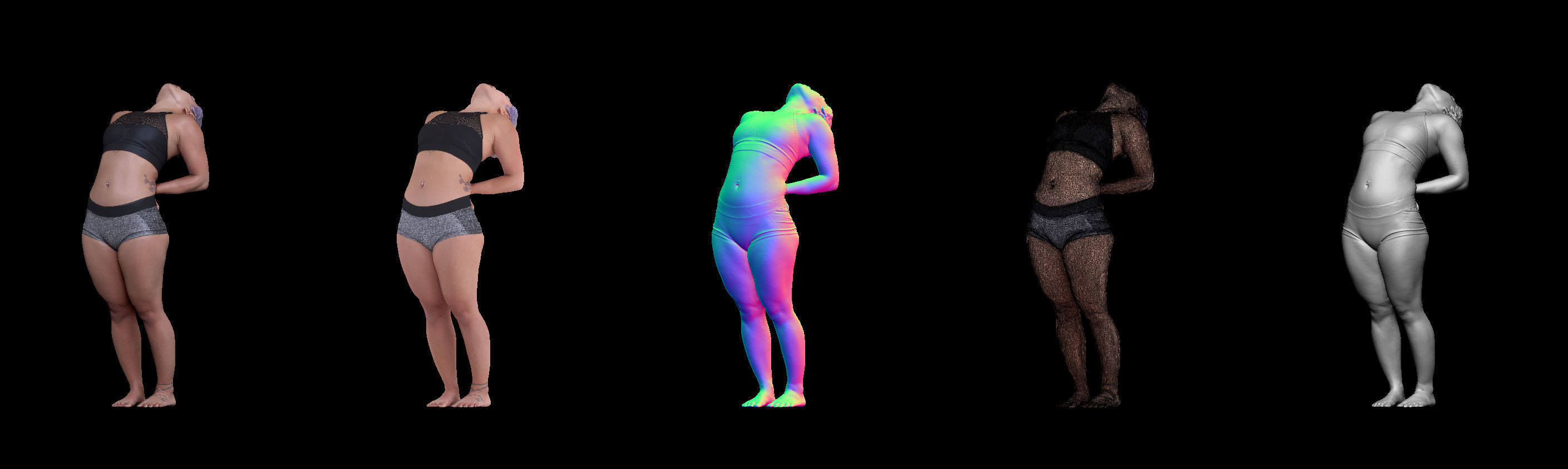 Female Scan - Violet Yoga Pose 07 3D model_1