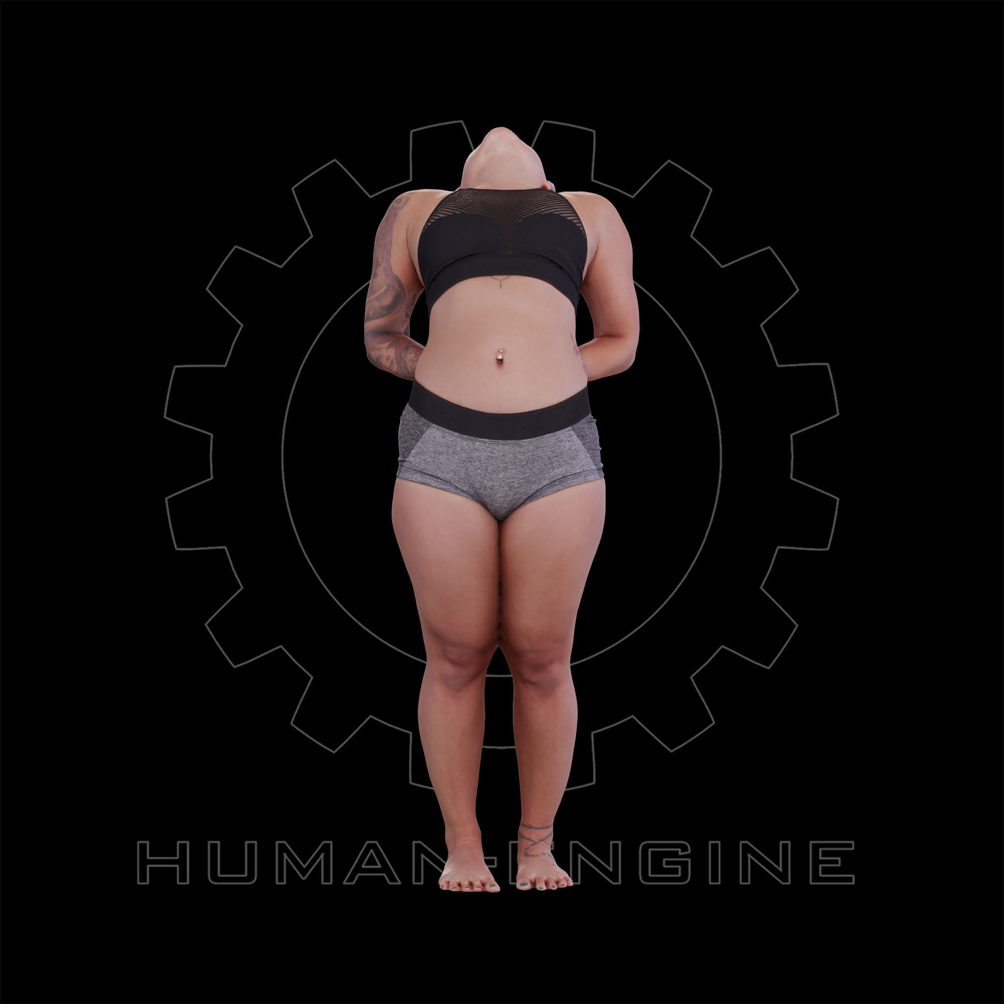 Female Scan - Violet Yoga Pose 07 3D model_2