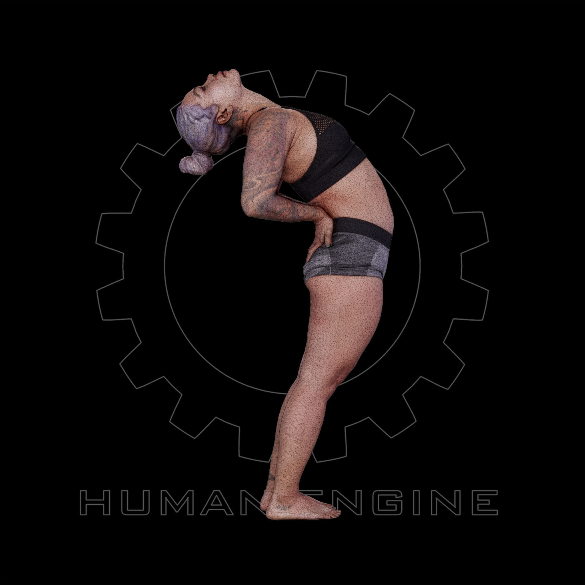 Female Scan - Violet Yoga Pose 07 3D model_7