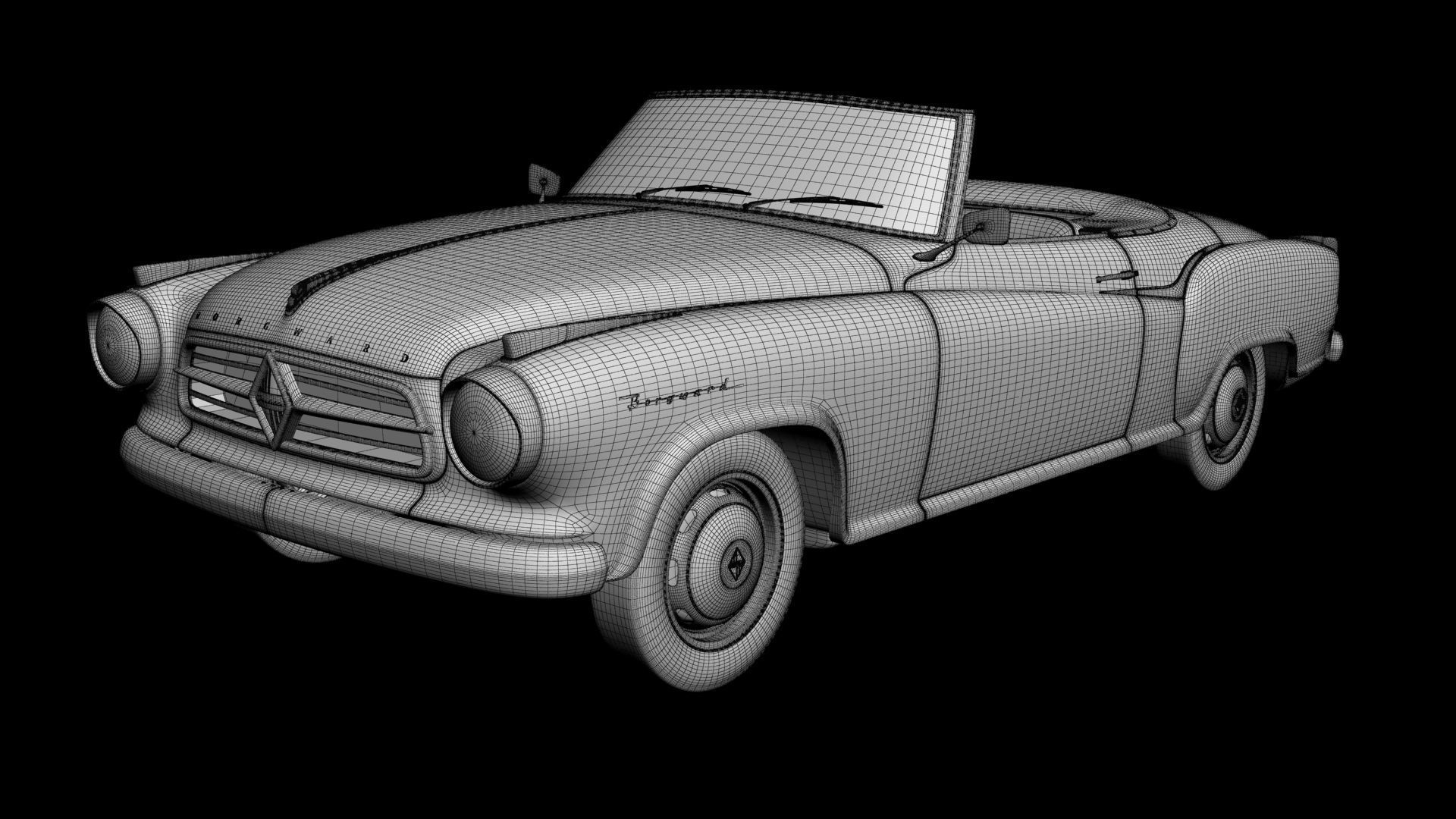 Borgward Isabella Convertible 3D model_14