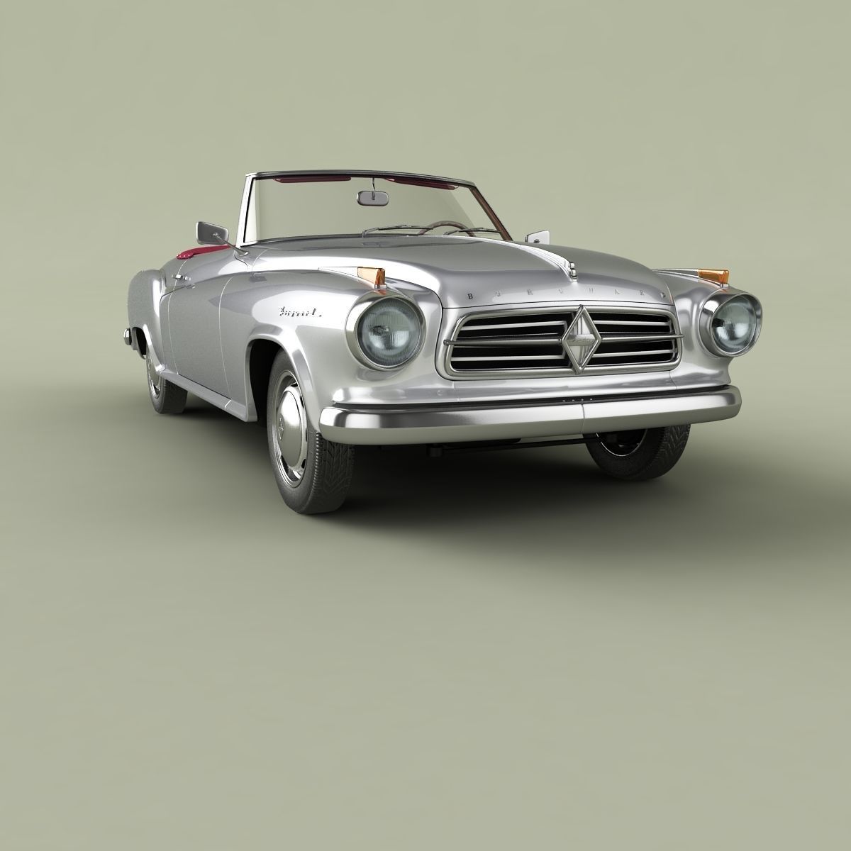 Borgward Isabella Convertible 3D model_8