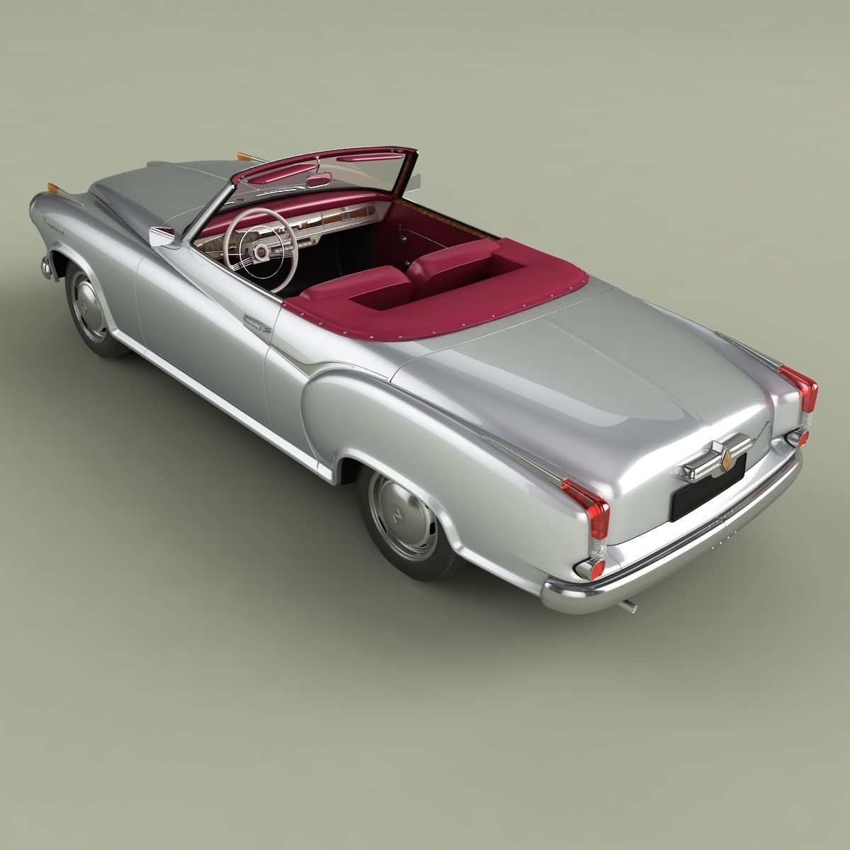 Borgward Isabella Convertible 3D model_7