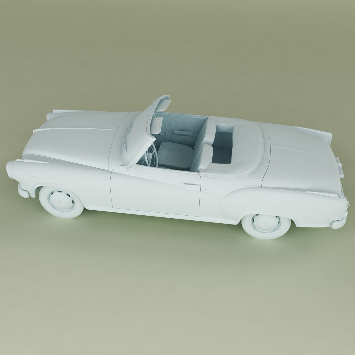 Borgward Isabella Convertible 3D model_11