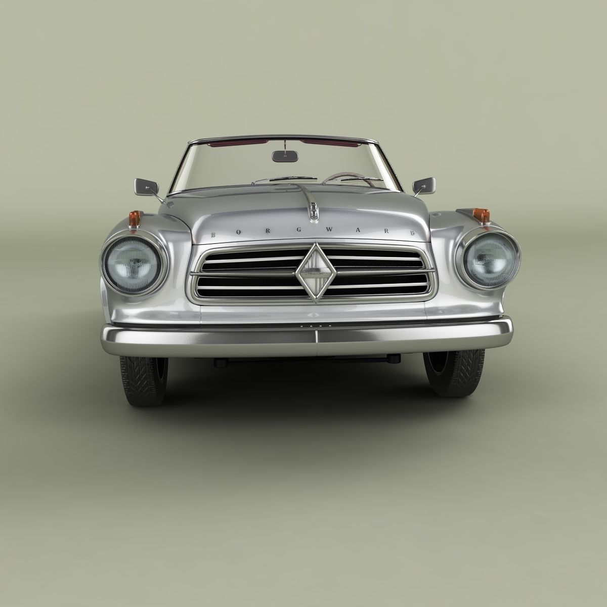 Borgward Isabella Convertible 3D model_4