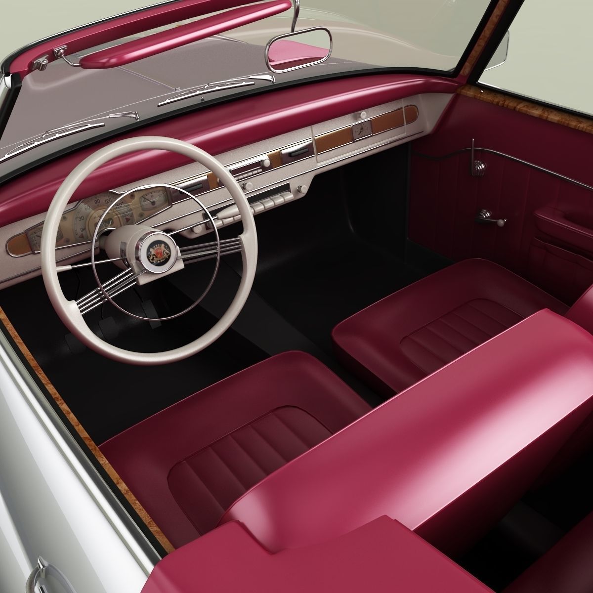 Borgward Isabella Convertible 3D model_9