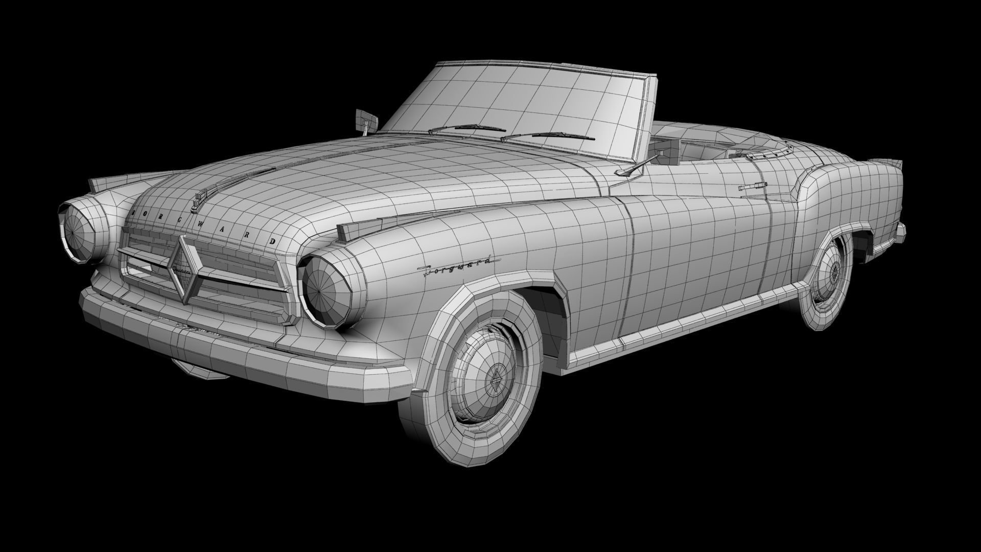 Borgward Isabella Convertible 3D model_13