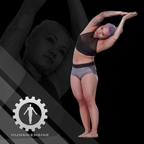 Female Scan - Violet Yoga Pose 10 3D model