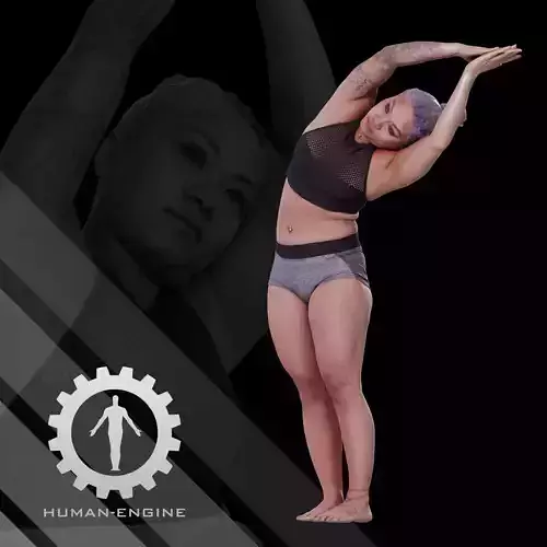 Female Scan - Violet Yoga Pose 10 3D model