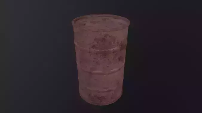 Rusty drum 3D Model Low-poly 3D model