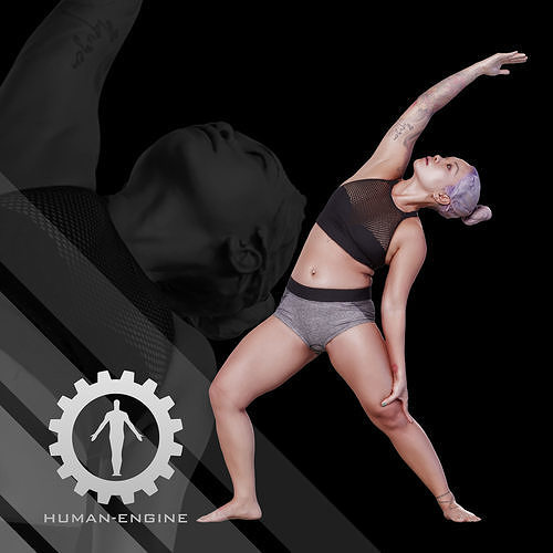 Female Scan - Violet Yoga Pose 14 3D model