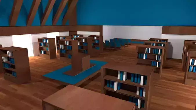 VR Library with Stage or Auditorium