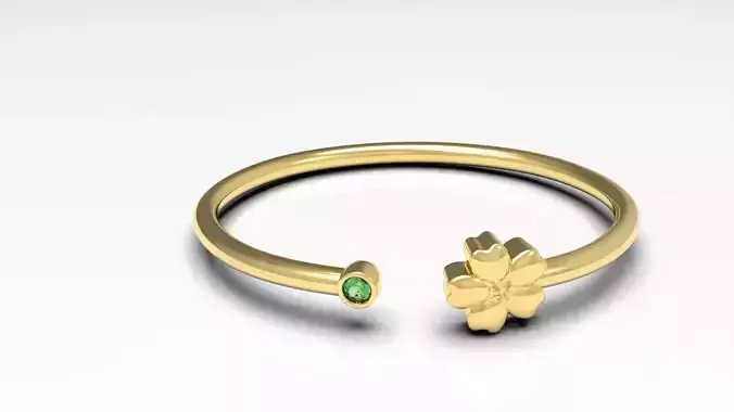 Bracelet clover ring