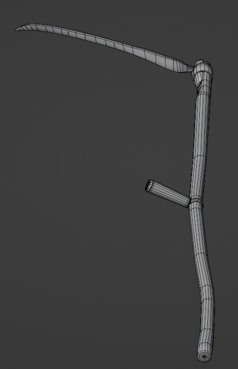 Scythe ancient LOW-POLY 3D model game ready Low-poly 3D model_15