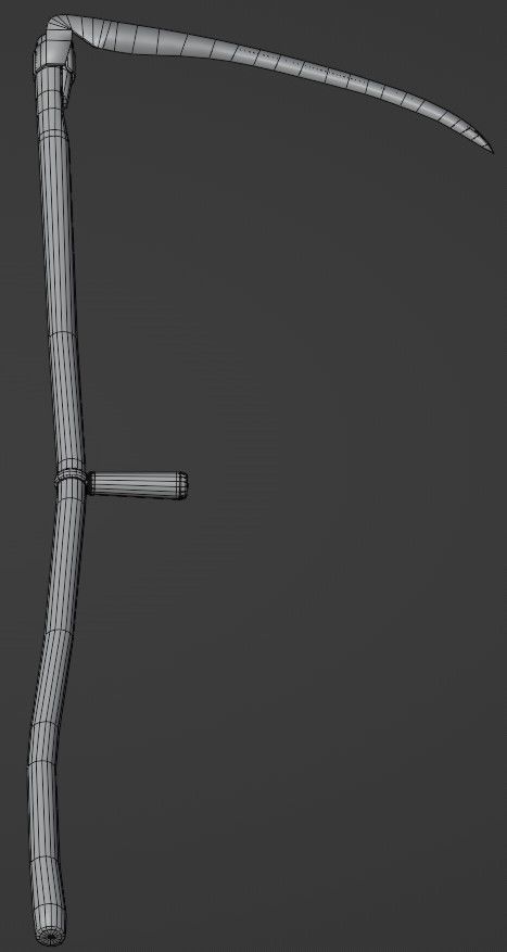 Scythe ancient LOW-POLY 3D model game ready Low-poly 3D model_14