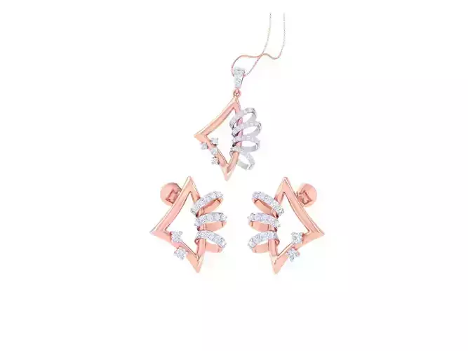 Earring Pendant Set 3dm STL OBJ FBX Renders Details