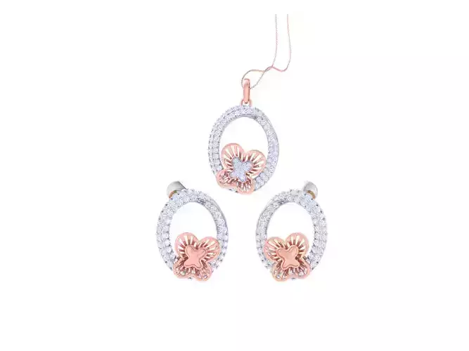 Earring Pendant Set 3dm STL OBJ FBX Renders Details
