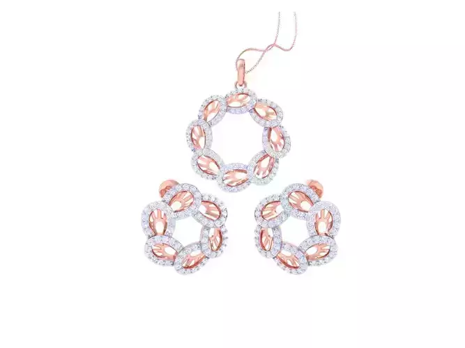 Earring Pendant Set 3dm STL OBJ FBX Renders Details