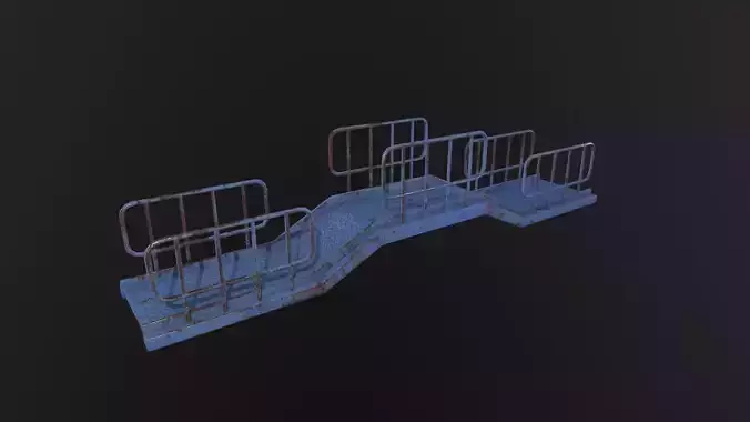 Industrial Metal Platform 3D Model Low-poly 3D model
