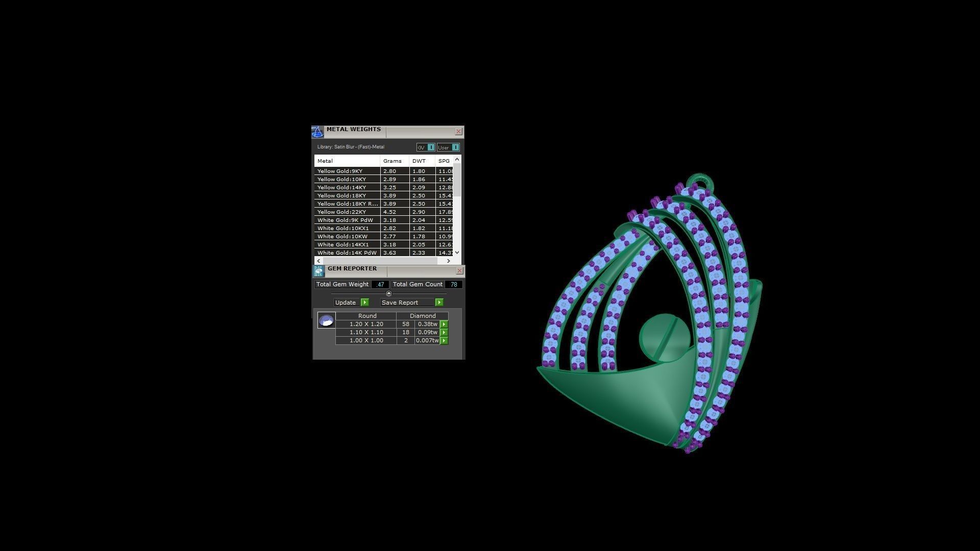 Earring Pendant Set 3dm STL OBJ FBX Renders Details 3D print model_9